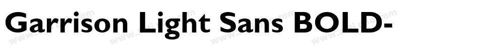 Garrison Light Sans BOLD字体转换
